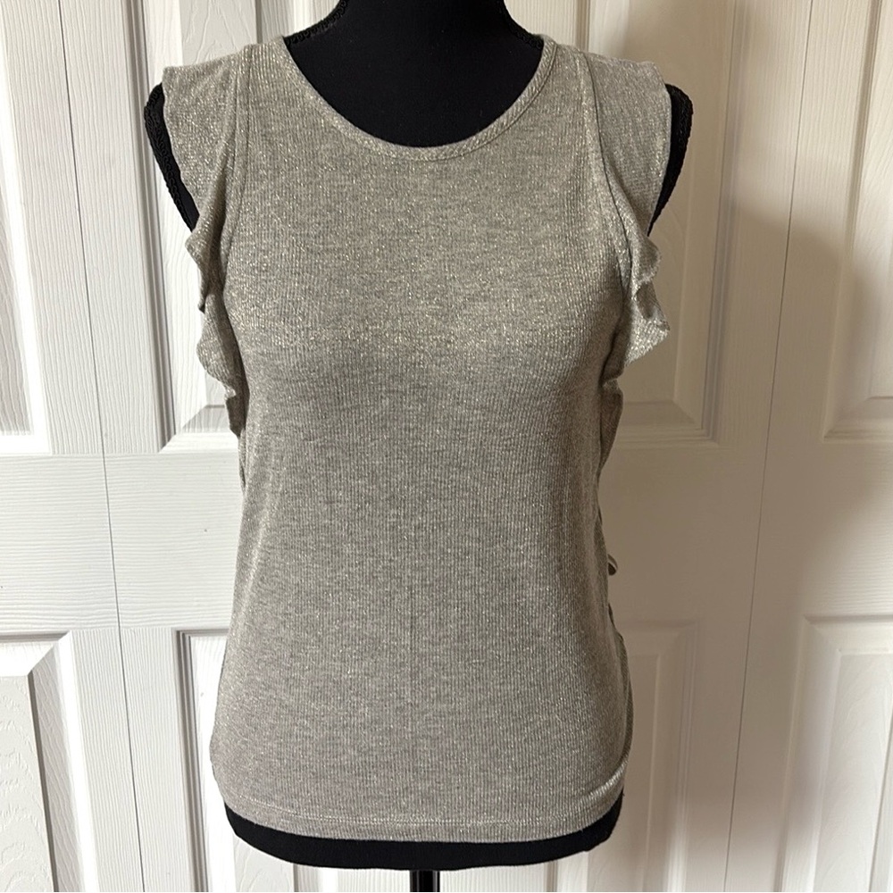 Madewell Metallic Ruffle Tank Top - Picture 2 of 13